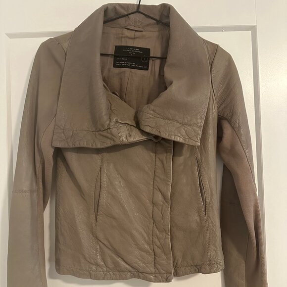 All Saints leather biker jacket XS Small - Picture 2 of 3